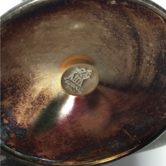 Pair Of KIRK Silver Plate Champagne/Wine Goblets Wedding, Bar Cart Made In Spain - Picture 3 of 3